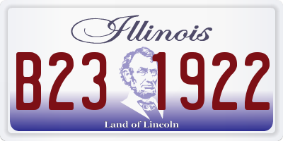 IL license plate B231922