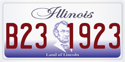 IL license plate B231923