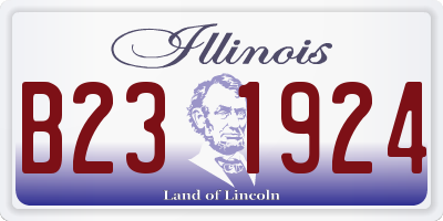 IL license plate B231924