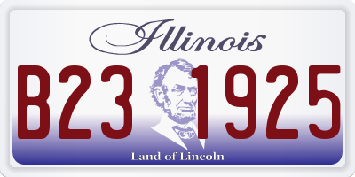 IL license plate B231925