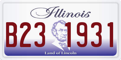IL license plate B231931