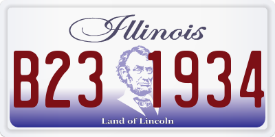IL license plate B231934