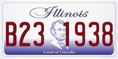 IL license plate B231938