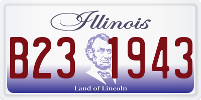 IL license plate B231943