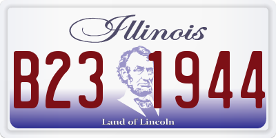 IL license plate B231944