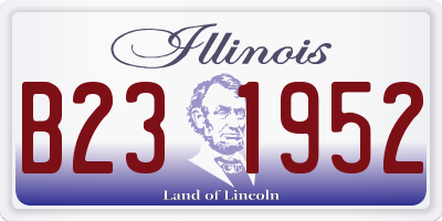 IL license plate B231952