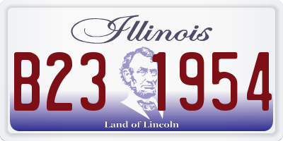 IL license plate B231954