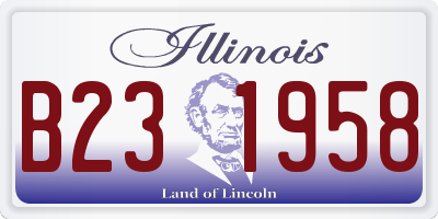 IL license plate B231958