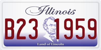 IL license plate B231959