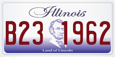 IL license plate B231962
