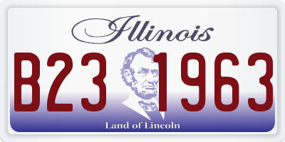IL license plate B231963