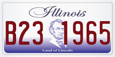 IL license plate B231965