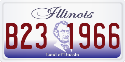 IL license plate B231966