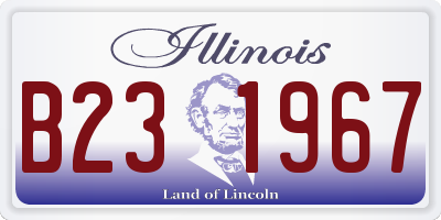 IL license plate B231967