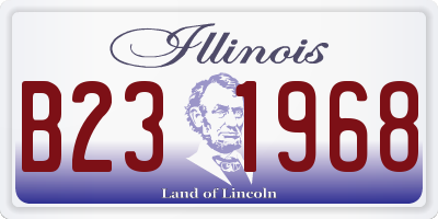 IL license plate B231968