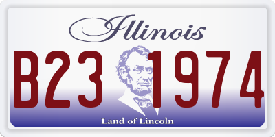 IL license plate B231974