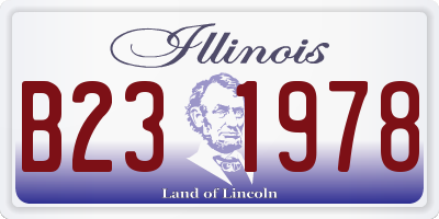 IL license plate B231978