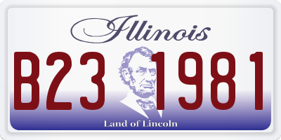 IL license plate B231981