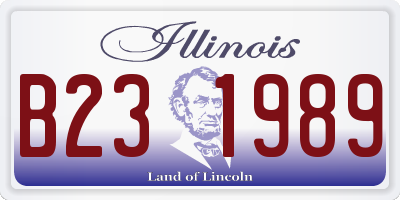 IL license plate B231989