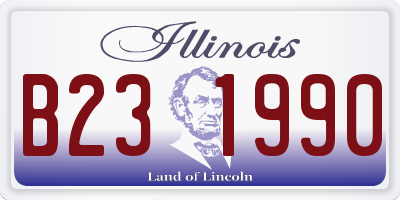 IL license plate B231990