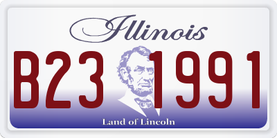 IL license plate B231991