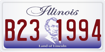 IL license plate B231994