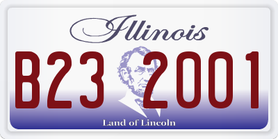 IL license plate B232001