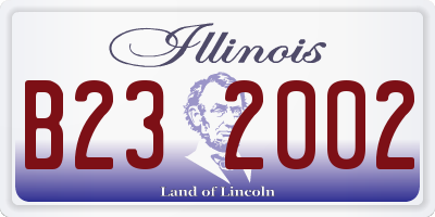 IL license plate B232002