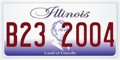 IL license plate B232004