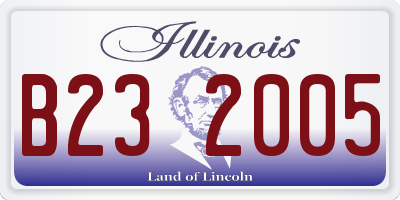 IL license plate B232005