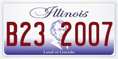 IL license plate B232007