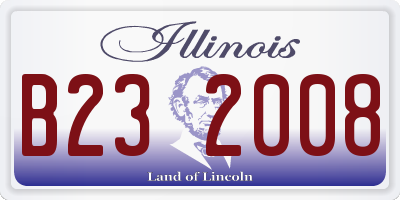 IL license plate B232008