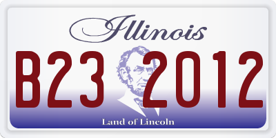 IL license plate B232012
