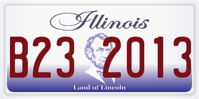 IL license plate B232013