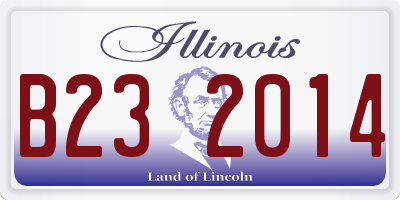 IL license plate B232014