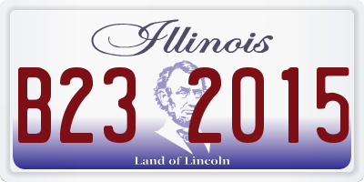 IL license plate B232015