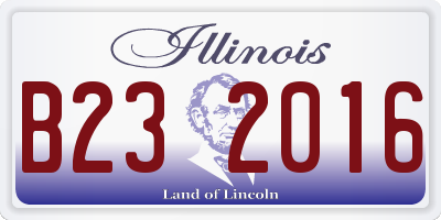 IL license plate B232016