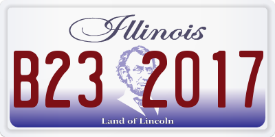 IL license plate B232017