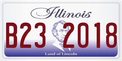 IL license plate B232018