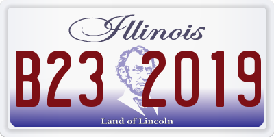 IL license plate B232019