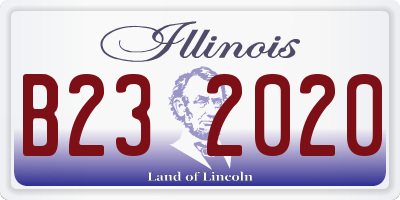 IL license plate B232020