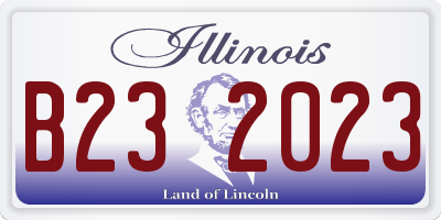 IL license plate B232023