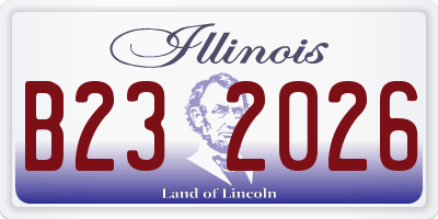 IL license plate B232026