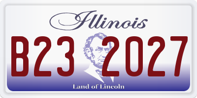 IL license plate B232027