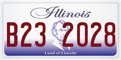 IL license plate B232028