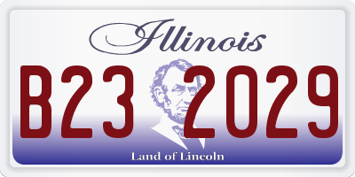IL license plate B232029