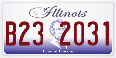 IL license plate B232031