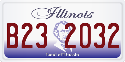 IL license plate B232032
