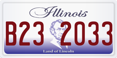 IL license plate B232033