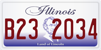 IL license plate B232034
